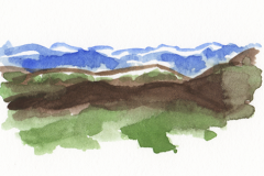 Aquarelle montagne